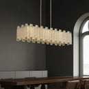 Axyaa Gold Metal LED Chandeliers: Luxury Modern Home Decor Pendant Lights