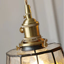 Axyaa Antique Gold Brass Glass LED Pendant Light Modern Nordic Luxury Pendant Lamp