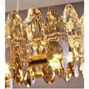 Axyaa Crystal LED Hanging Chandelier for Elegant Home Decor Lighting