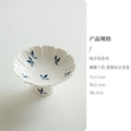 Axyaa Hand-painted Orchid Art Tea Dish High Foot Fruit Plate Cake Stand