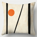 Axyaa Abstract Sun Pillow Cover Set - 4pcs 17.7"x17.7" Single-Sided Print