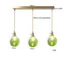 Axyaa Wood LED Pendant Lamp American Vintage Nordic Copper Glass Hanging Light