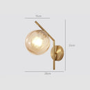 Axyaa Glass Sphere LED Wall Lamp Minimalist Bedroom Living Room Decor Lighting