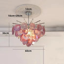 Axyaa French Colorful Chandelier Glass Pendant Lamp for Luxury Living