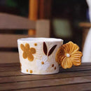 Axyaa Retro Embossed Ceramic Mark Mug for Coffee and Tea