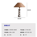 Axyaa Marble Table Lamp LED Rattan Weaving Desk Light for Elegant Spaces