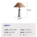 Axyaa Marble Table Lamp LED Rattan Weaving Desk Light for Elegant Spaces