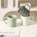 Axyaa Solid Color Ceramic Mug with Handle for Coffee, Tea, Juice - Large Capacity