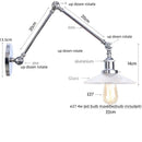 Axyaa Industrial Loft Swing Arm LED Wall Sconce with Pull Chain Switch