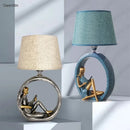 Axyaa Guitar Boy Desk Lamp - Nordic Bedroom Study Light Fixtures