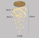 Axyaa Circular Planet Staircase Pendant Light for Dining & Living Room
