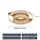 Axyaa Circle Crystal Ceiling Lamp: Modern Simple Luxury Lighting for Home Decor