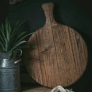 Axya Retro Log Round Chopping Board - Home Decor, Photography Props & Cutting Board Holder