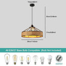 Axyaa Retro Tropical E27 Pendant Light Chandelier for Living Room Bedroom Foyer Dining