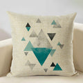 Axyaa Geometry Cushion Cover - 45x45cm Linen Pillow Case for Home Decor