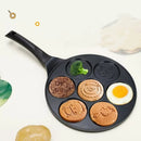 Axyaa Seven-hole Non-stick Animal Smiley Pancake Pan with Bakelite Handle