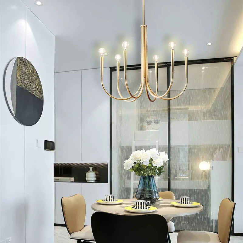 Axyaa Nordic Style LED Branch Chandelier for Living, Dining, Bedroom - Medieval Lighting Fixtures