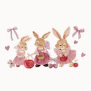 Axyaa Bunny Cherry Decals: Cute Wall Stickers for Kids' Room and Nursery Decor