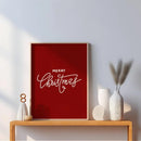 Axyaa Minimalist Red Christmas Tree Canvas Print for Modern Living Room décor