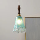 Axyaa Glass Copper LED Pendant Lighting Modern Home Decor Chandelier