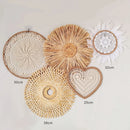 Axyaa Seaweed Woven Hanging Plate: Creative Home Decor and Porch Wall Art