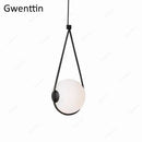 Axyaa Glass Ball Pendant Lamps Modern LED Light Fixtures for Home Decor