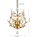 Axyaa Crystal Tree Chandelier Ceiling Light - Elegant Bedroom Pendant Lamp