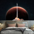 Axyaa Space Rocket Astronaut Tapestry Wall Art Decoration for Living Room