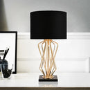 Axyaa Modern Marble Metal Desk Lamp for Home Study and Villa Decoration