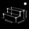 Clear Acrylic Makeup Organizer Rack by Axyaa - Cosmetic Storage Stand for Eyeshadow, Lipstick, Powder