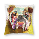 Axyaa Cute English Bulldog Floor Pillowcase for Home Decor