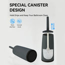 Axyaa Long Handle Toilet Brush with Standing Base - Bathroom Cleaning Tool