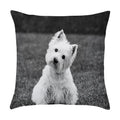 Axyaa Cute Pet Puppies Black and White Art Peach Skin Pillowcase