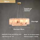 Axyaa Luxury Marble Brass Pendant Light - Nordic Gold Chandelier for Home and Office