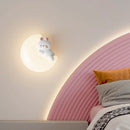 Axya LED Star Moon Bear Bunny Wall Lamp for Bedroom Study Living Hallway Nursery