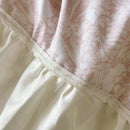 Axyaa Luxury Cotton Satin Bedding Set with Printed Duvet Cover, Sheets, Lace Quilt, Pillowcase