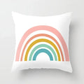 Axyaa Geometric Sunset Rainbow Pink Pillowcase