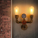 Axyaa Water Pipe LED Wall Light: Vintage Industrial Retro Loft Iron Lamp