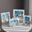 Axyaa Beach Nautical Wooden Photo Frame with Shell and Starfish Ornaments