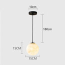 Axyaa Spanish Marble Small Pendant Lamp: Modern Stone Hanging Chandelier for Home Décor