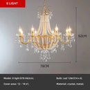 Axyaa Crystal Pearl Chandelier LED Pendant Lights Luxury Villa Decor