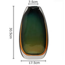 Axyaa Gradient Glass Vase Hydroponics Flower Pot Perfect Desk Decor Artificial Floral Arrangement