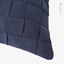 Axyaa Nordic Blue Woven Cotton Linen Pillowcase for Sofa and Bed