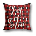 Axyaa Christmas Pillow Covers Set of 4 Buffalo Plaid Black Red 18x18 Inch