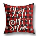 Axyaa Christmas Pillow Covers Set of 4 Buffalo Plaid Black Red 18x18 Inch