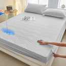 Axyaa Waterproof Cotton Fitted Mattress Cover, King Size, White