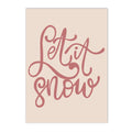Boho Pink Christmas Tree Snowflake Wall Art Print Set by Axyaa