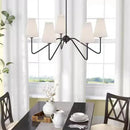 Axyaa Branch Fabric Chandelier: Minimalist Bedroom & Dining Room Lighting
