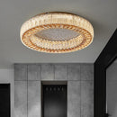 Axyaa Dimmable Crystal Ceiling Lamp for Elegant Living Room & Bedroom Decor
