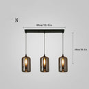 Axyaa Grey Glass Pendant Light for Dining and Bar, Industrial Chandelier